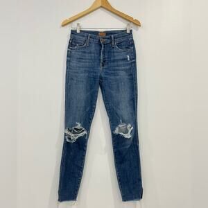 Mother Women's The Vamp Fray Wash Crazy Like A Fox Distressed Jeans 25